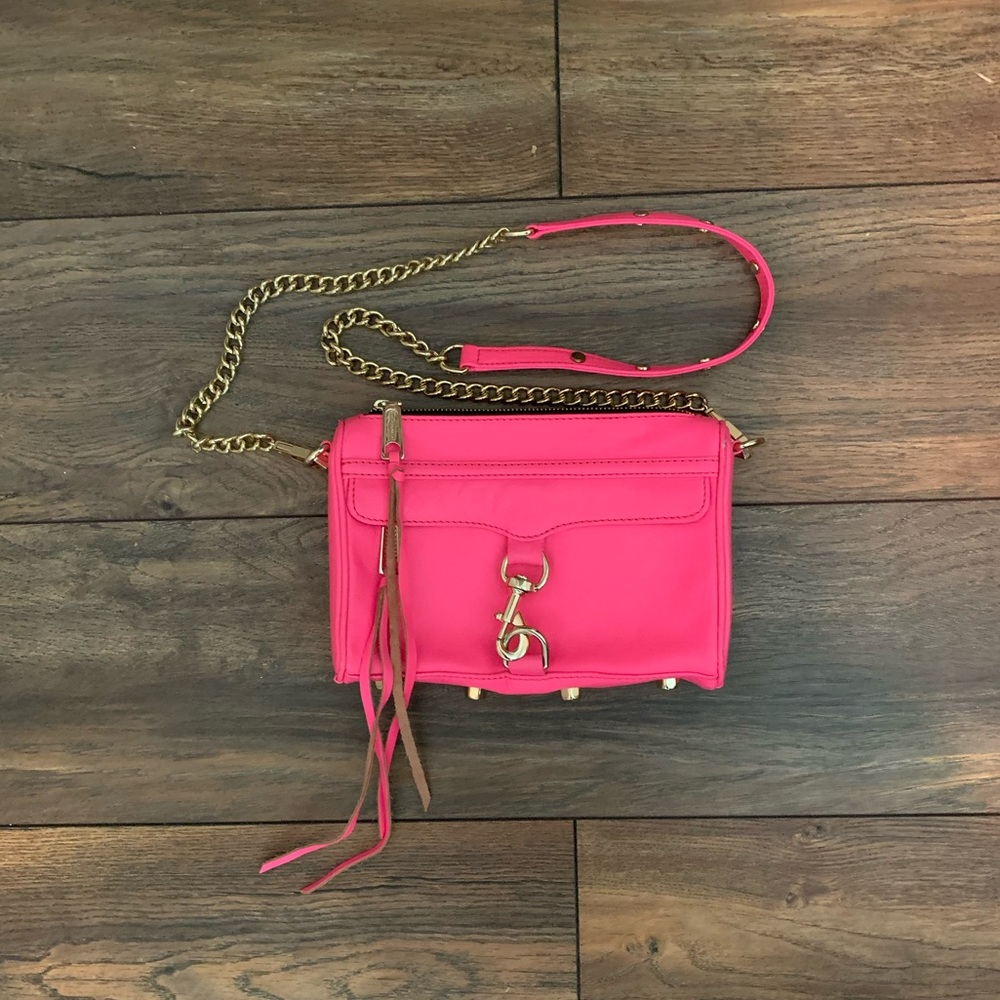 Rebecca Minkoff Mini M.A.C. Crossbody neon pink